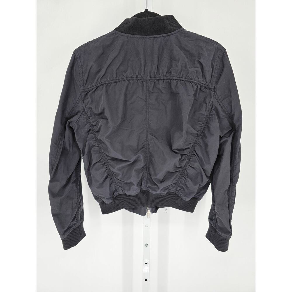 Vince Black Zip-Up Bomber Jacket Womens Sz L - Picture 5 of 5
